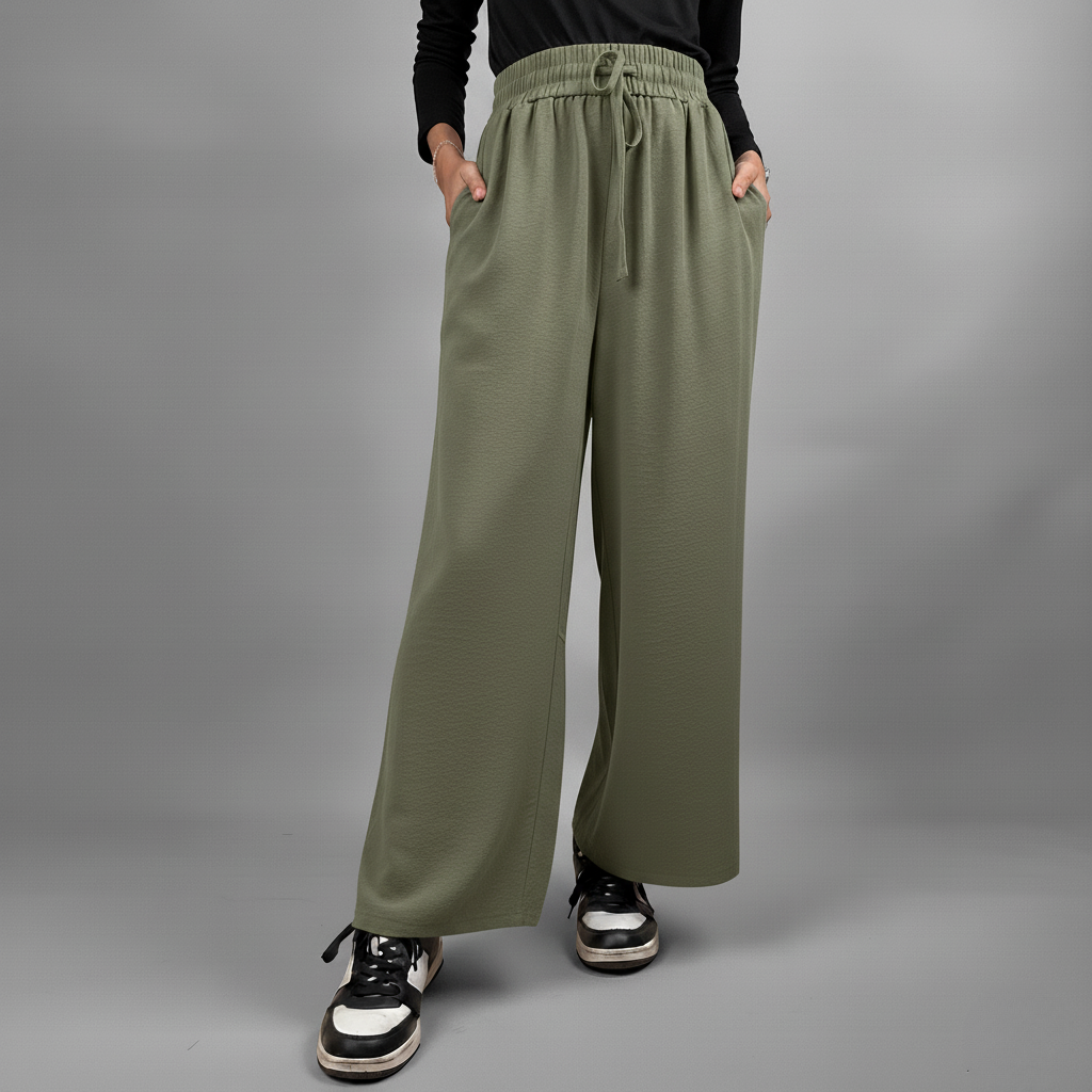 Ladies Pants Wide Leg Comfy Casual