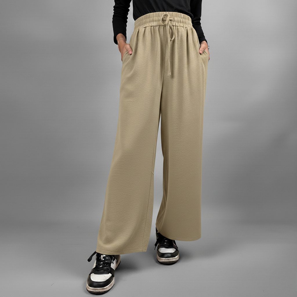 Ladies Pants Wide Leg Comfy Casual