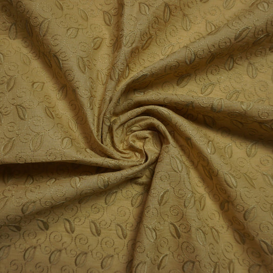 KAMDAR Cotton Alira Chikan Pc Embroidery Bidang 44" Open Meter (Kain Ela) - Texture & Timbul