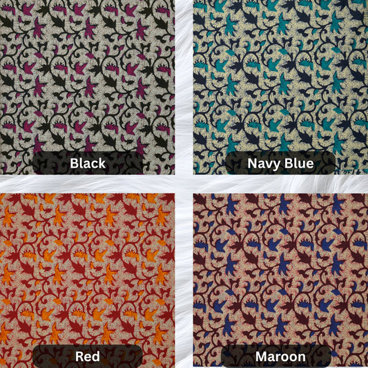 KAMDAR Batik Indigo Cambric Prints Bidang 44" Open Meter (Kain Ela) - 100% Cotton Fabric