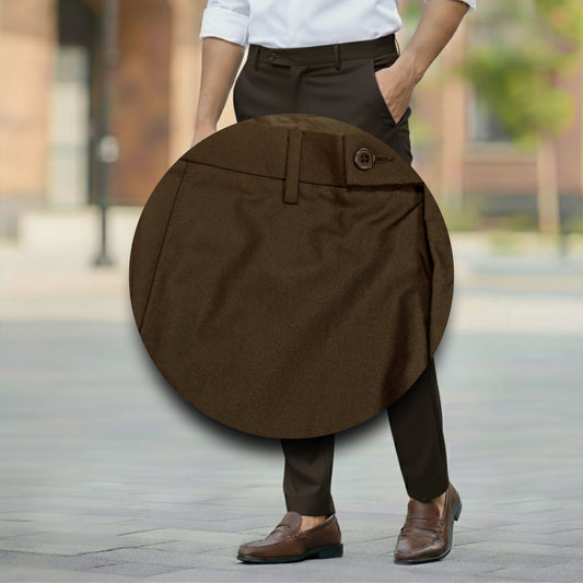KAMDAR Men's Pants Formal Trouser Cash Card Material - Ironless, Thick & Heavy