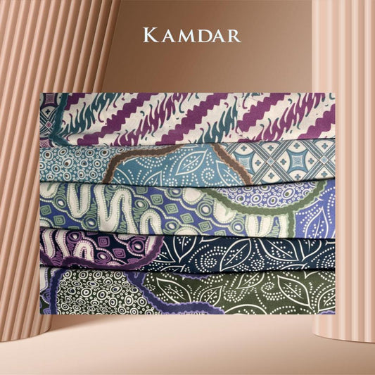 KAMDAR Batik Cotton Rosita Prints Bidang 44" Kain Pasang - 100% Batik Cotton Fabric