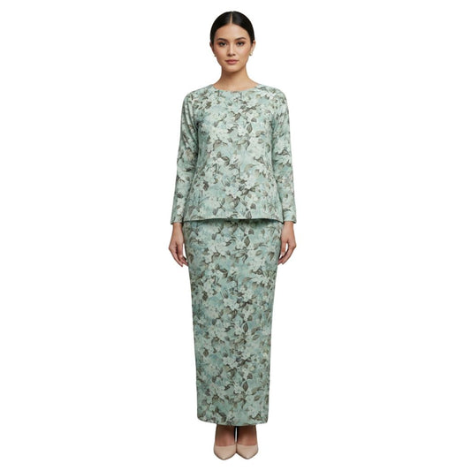 KAMDAR Mirella Kurung Kedah Modern Satin • Round Neck • Loose Fit • Full Elastic • S–3XL