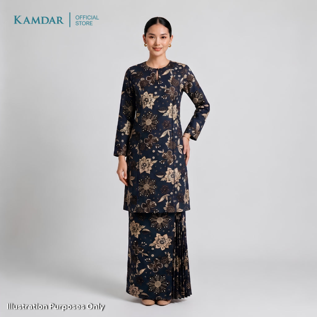 KAMDAR – Cempaka Baju Kurung Pesak Gantung Vatican Premium Wanita | Set Moden Eksklusif | S-3XL