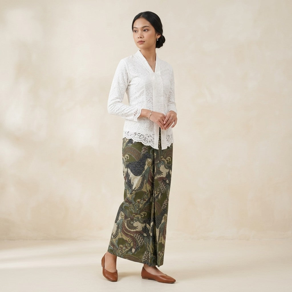 KAMDAR Aliah Instant Pario Skirt | Wrap Skirt Flowy Selesa Tanpa Lilit | Raya & Casual | Free Size