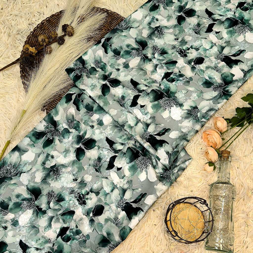 KAMDAR – Serenity Satin Digital Prints | Bunga Watercolour | Satin Premium