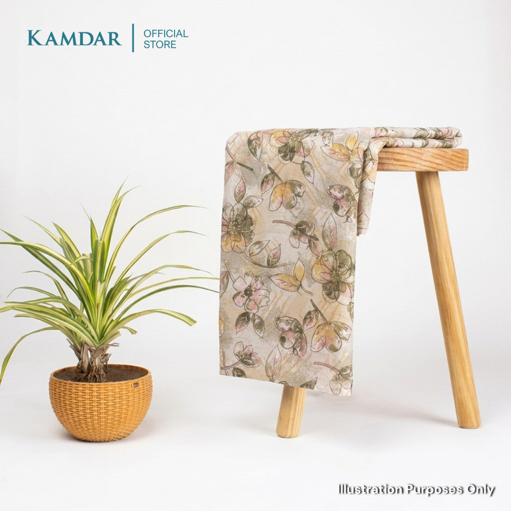KAMDAR – Parisa Chanderi Premium Kain Pasang | Fabrik Ringan Berkilat | 2M / 4M