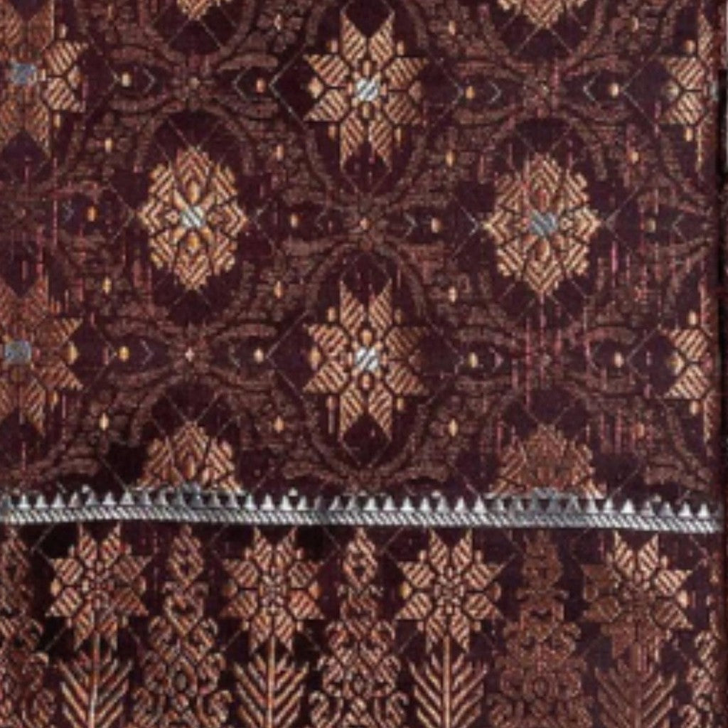 KAMDAR Combo Set Cotton Eyelet Pastel Cambric 44" Embroidery + Songket Metallic