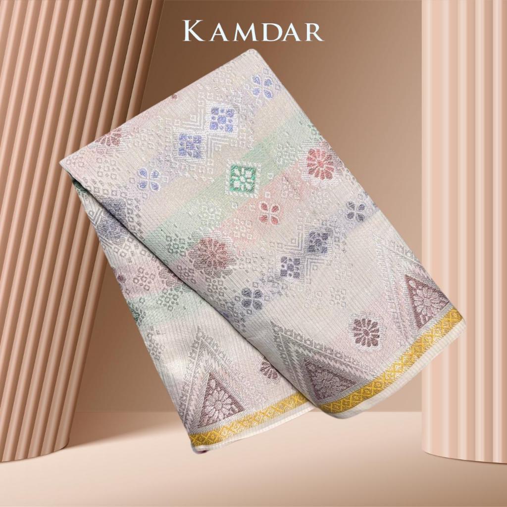 KAMDAR Combo Set Vienna Lace Bidang 58'' & Songket Pastel Bidang 44" Kain Pasang - Ironless & Tak Jarang