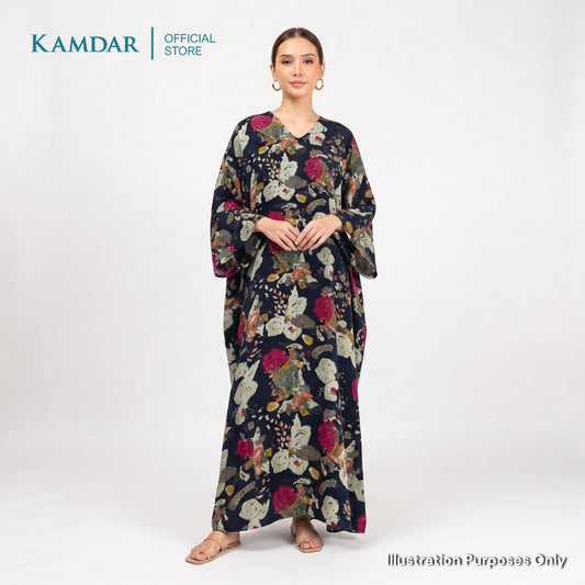 KAMDAR – Sienna Vatican Foil Prints | Kain Pasang Corak Bunga | Pilihan Warna Eksklusif Wanita | 2M/4M