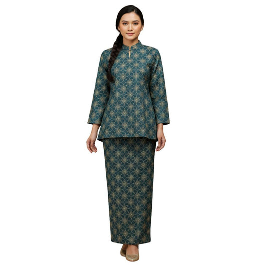 KAMDAR Serena Kurung Kedah Modern Satin • Mandarin Collar • Loose Fit • Full Elastic • S–3XL