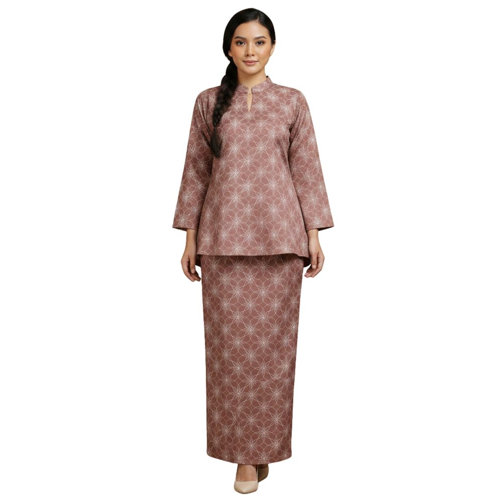 KAMDAR Serena Kurung Kedah Modern Satin • Mandarin Collar • Loose Fit • Full Elastic • S–3XL