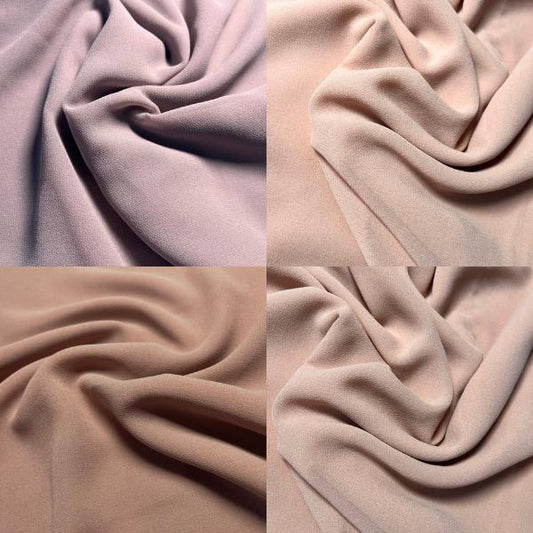 KAMDAR - Open Meter Rose Silk Chiffon Satin Bidang 58" 100% Polyester Kain Viral Lembut Untuk Shawl Dress