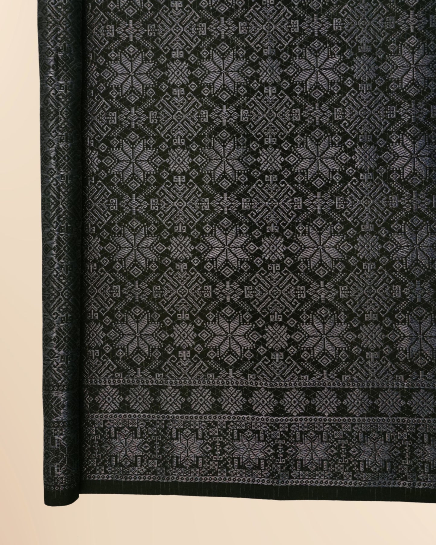 Metallic Silver Songket 44"