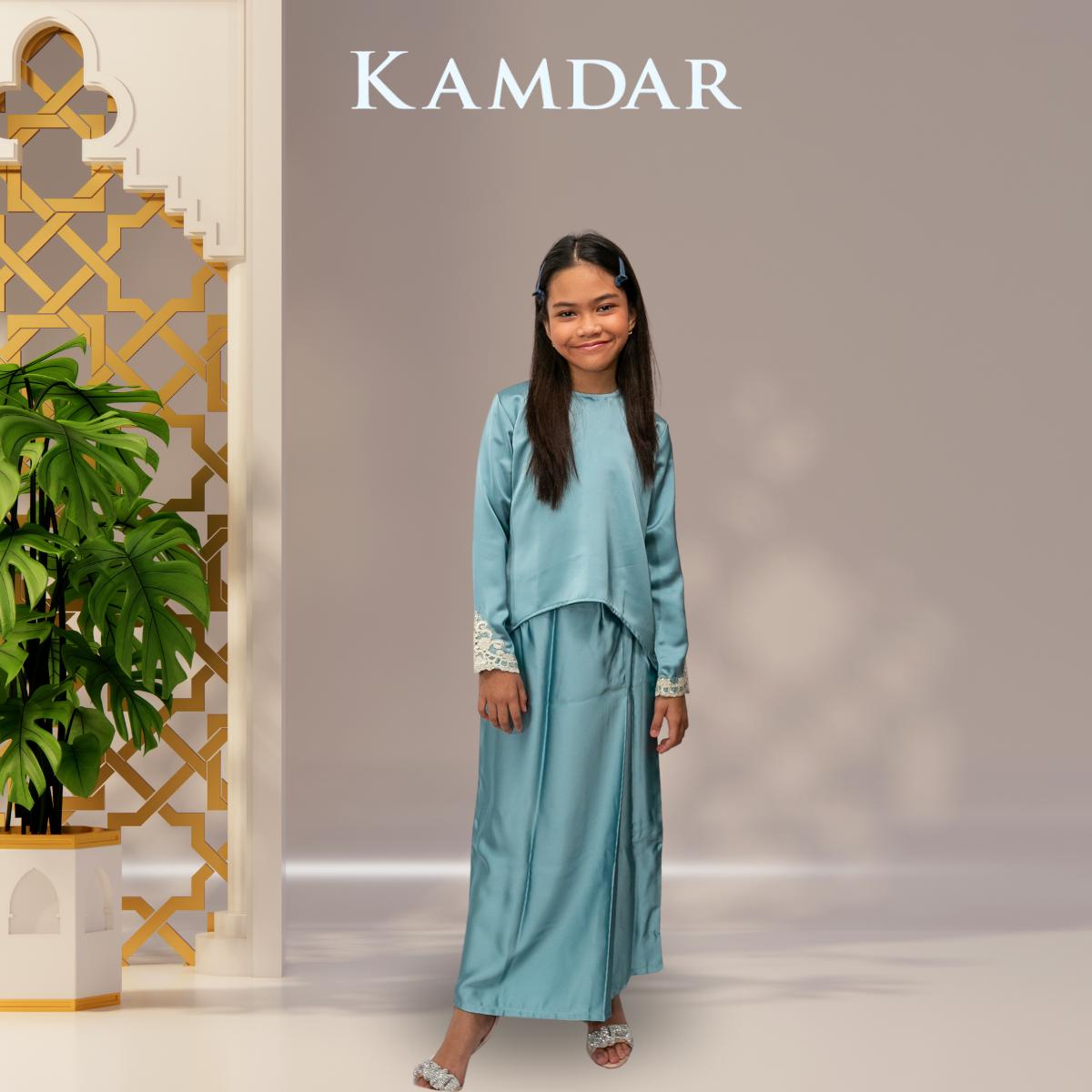 KAMDAR Fitri Moden Kedah Muslimah Baju Kurung Fabric Elmeno with Lace stylish Raya 2024 Perempuan Baju Kurung Modern Terbaru 2024 Style Murah Aesthetic Elegant Kanak-kanak Perempuan