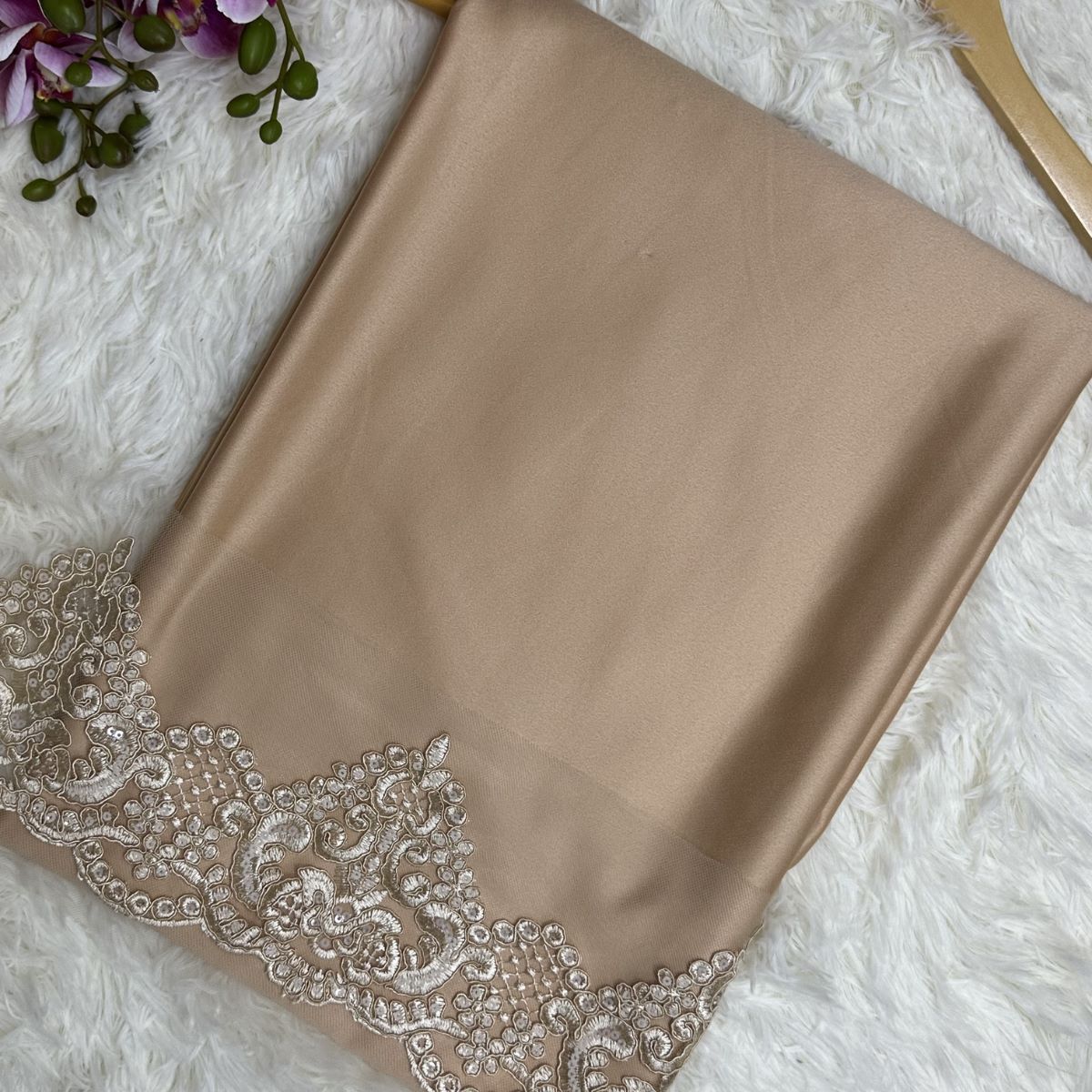 Mix & Match Dull Satin + Border Lace