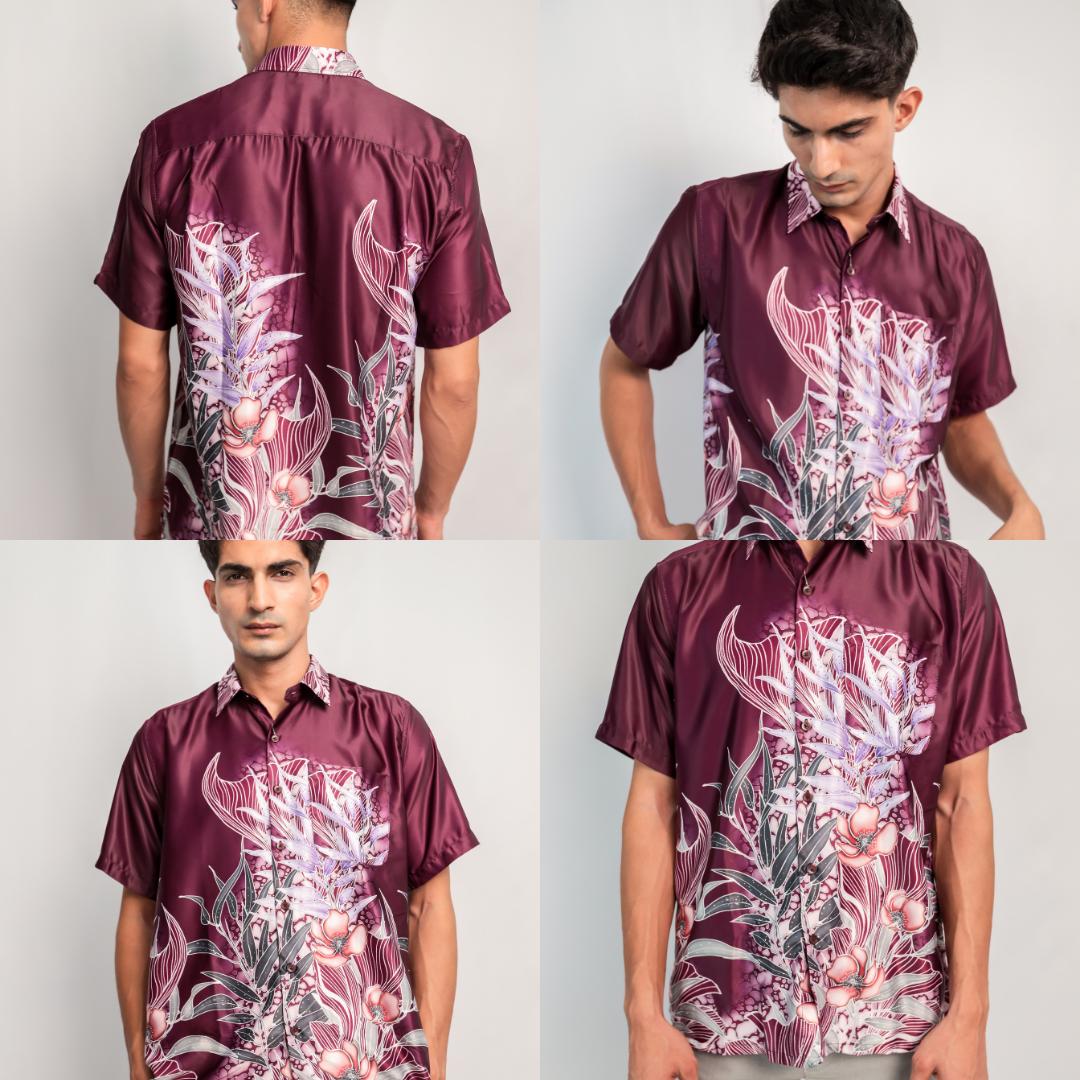 Batik Print Short Sleeve Men