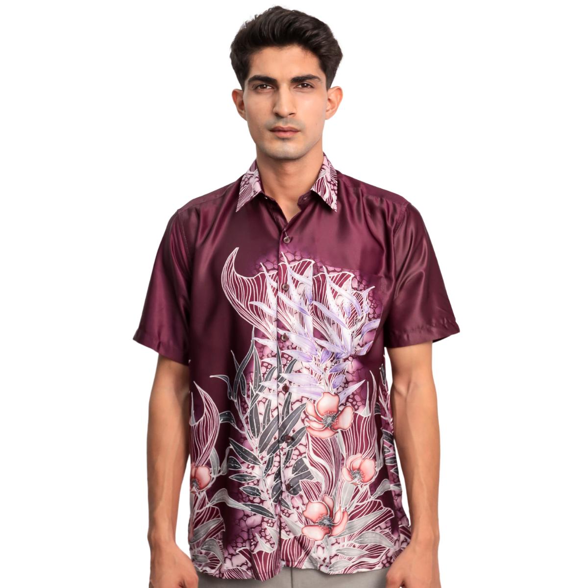 Batik Print Short Sleeve Men