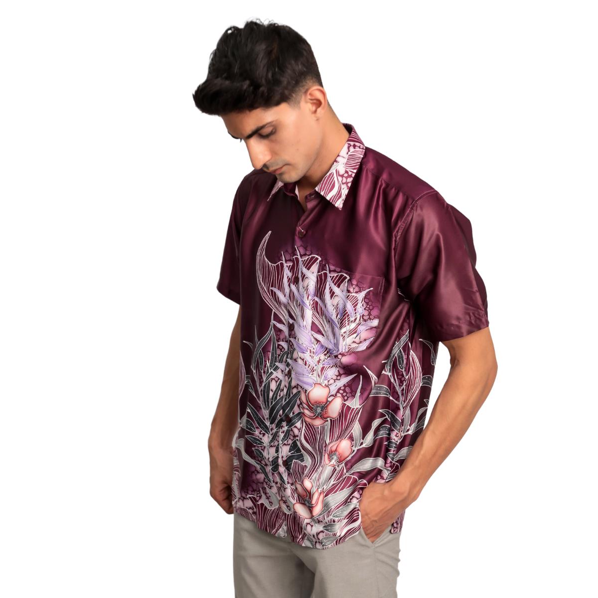 Batik Print Short Sleeve Men