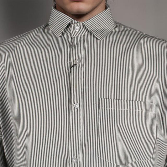 Men Long Sleeve Stripe Printed Shirt