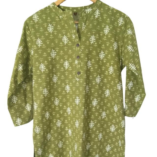 Utsav Cotton Abstract Kurti Top