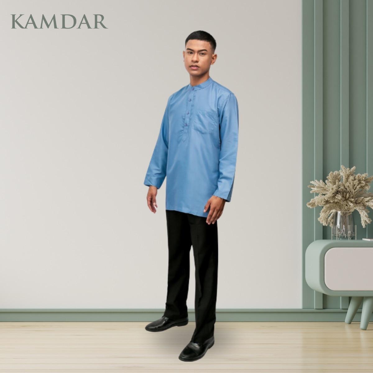 Men's Long Sleeve Kurta with Mandarin Collar