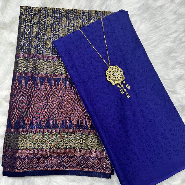 Set Eyelet Cotton (Cotton Cambric 44" 40S Embroidery Paling Laris + Songket Metallic - SET COMBO 2M+2M DAN OPEN METER