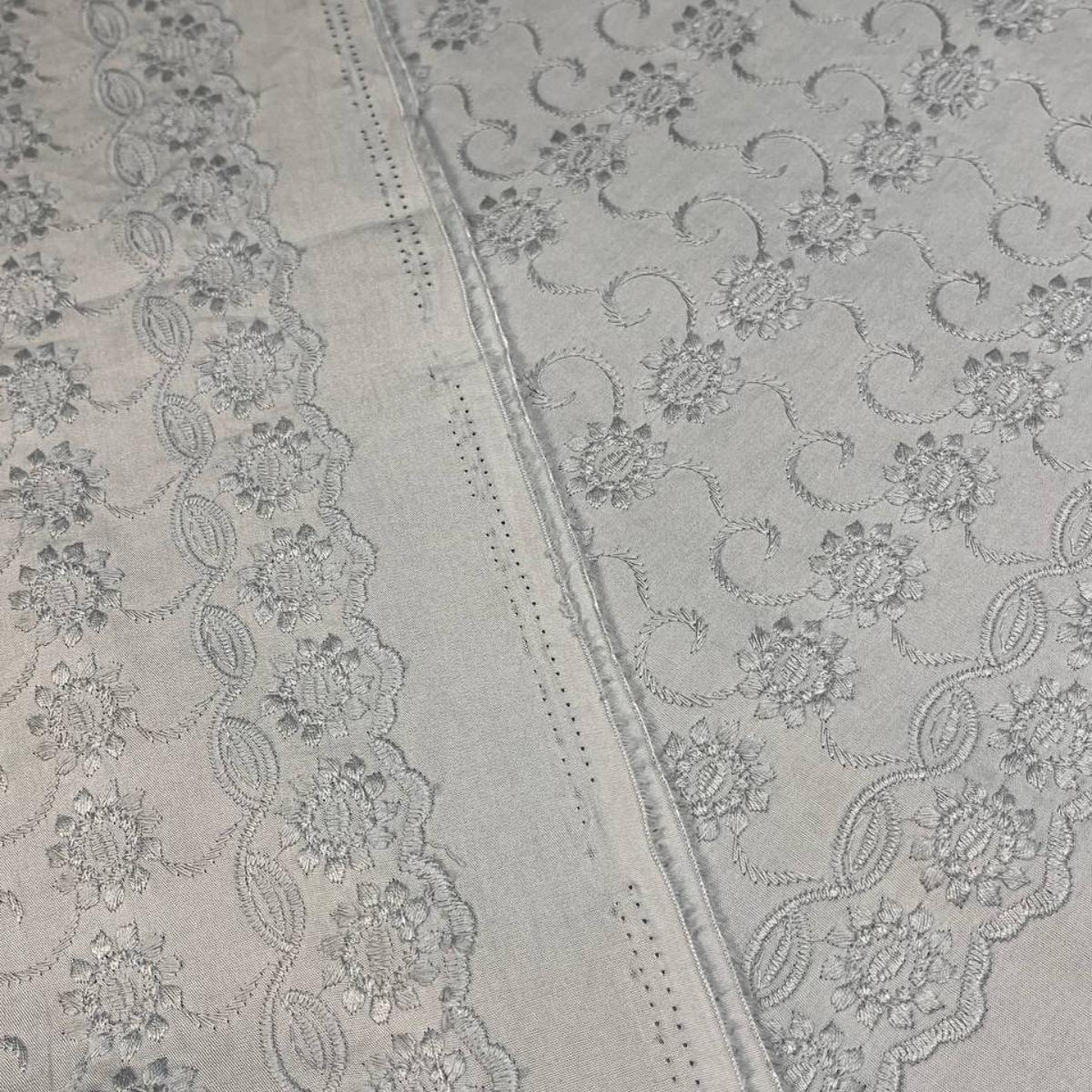 Big Border Songket and Mix Cotton Embroidery Combo Set