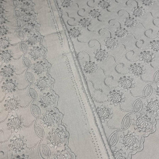 Big Border Songket and Mix Cotton Embroidery Combo Set