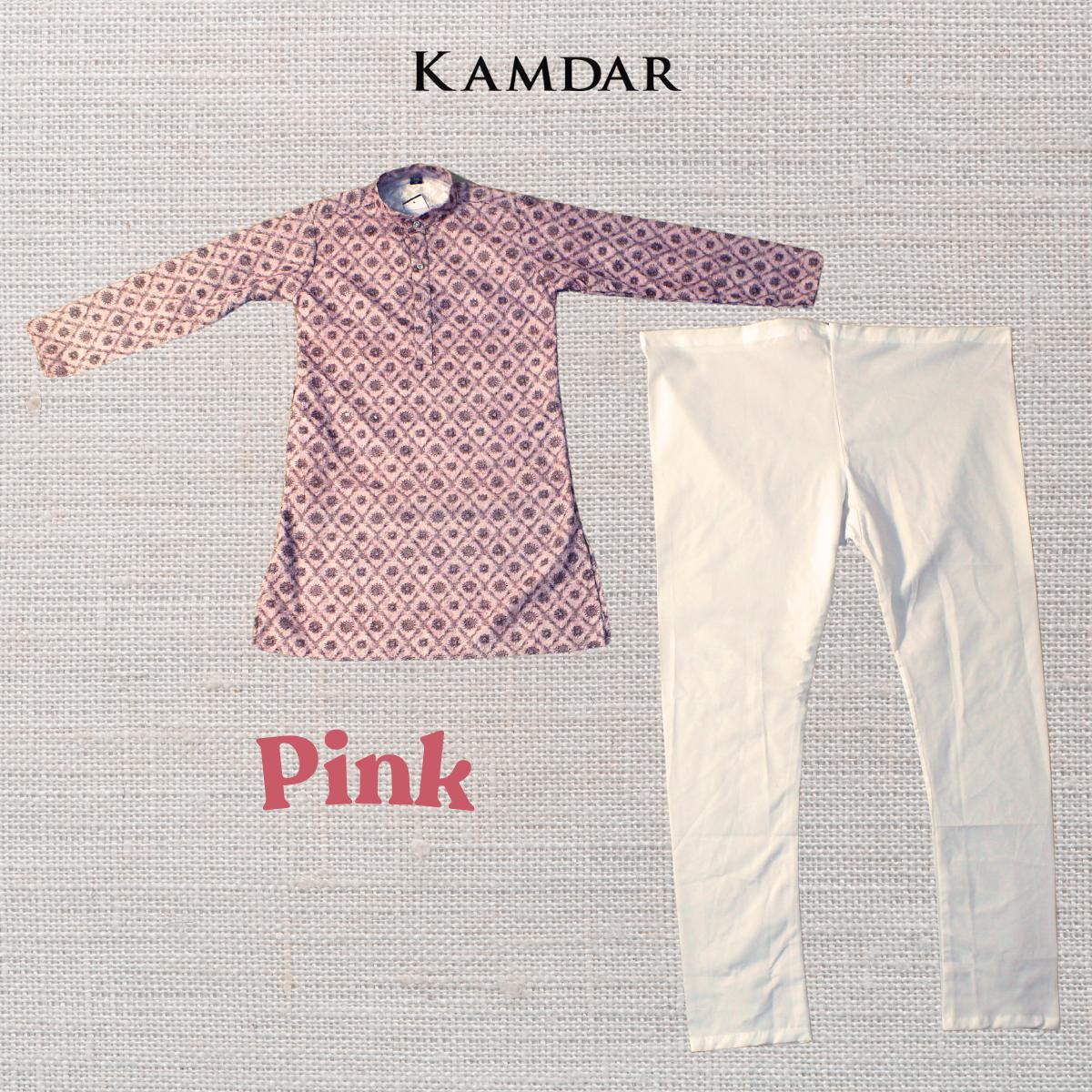 KAMDAR Jehan Kurta Set Kurta Kanak-kanak dengan Seluar Kurta Etnik Piyama untuk Kanak-kanak Lelaki, Pakaian Etnik India Mampu Milik Katun Kurta Budak Murah Fesyen Baju Deepavali