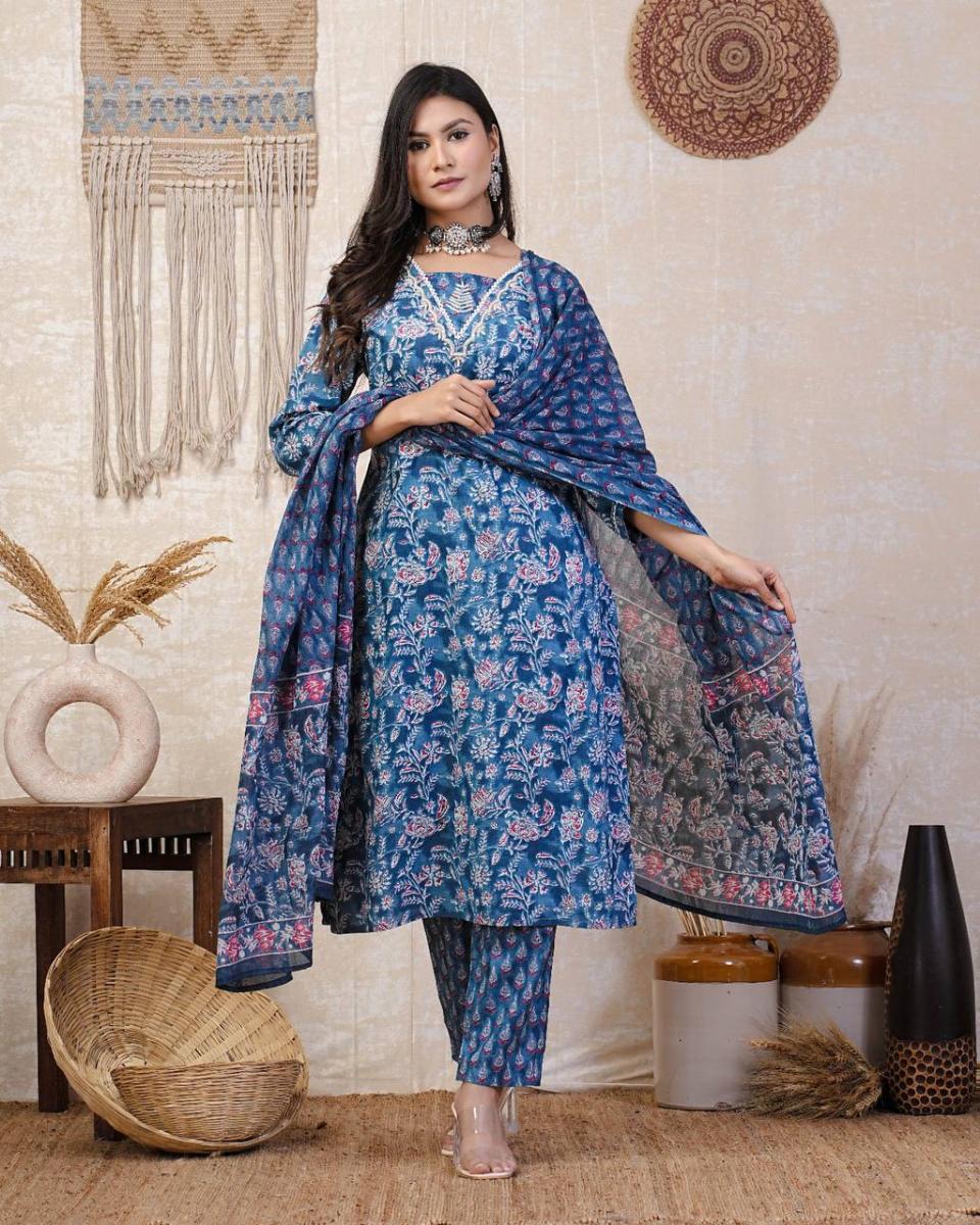 Naina Cotton Kurti Set with Dupatta