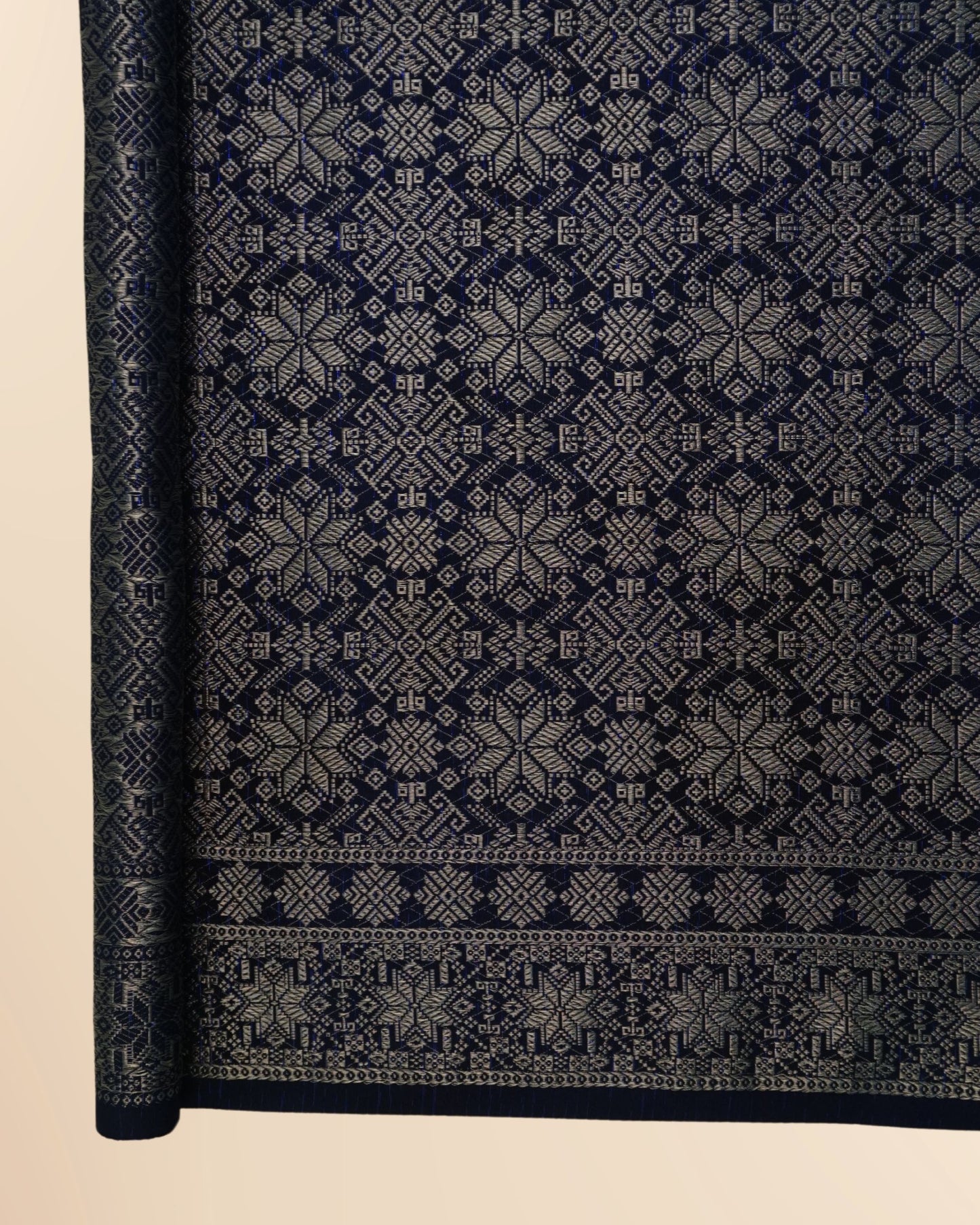 Metallic Silver Songket 44"