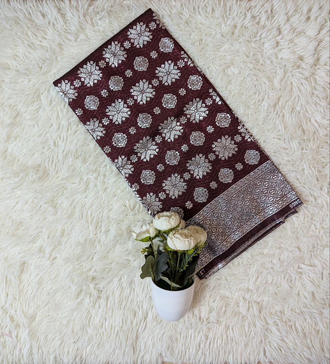 One Tone Metallic Songket 44"