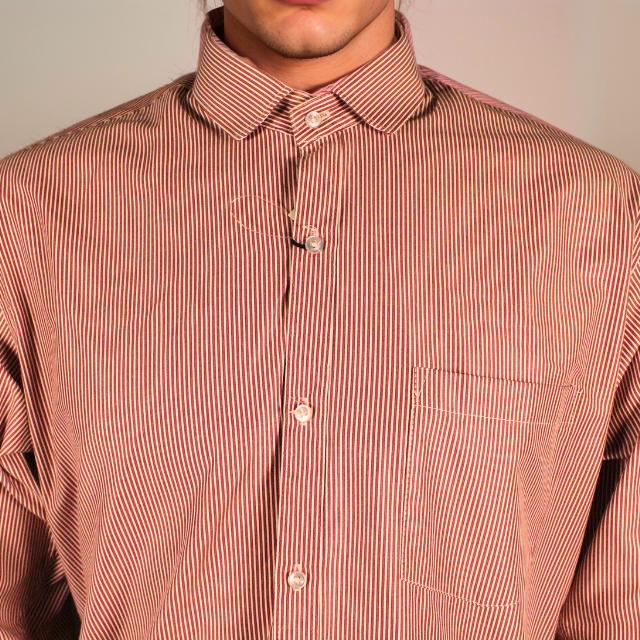 KAMDAR Mens Long Sleeve Stripe Printed Shirt Mix Color Trendy Wear 2024