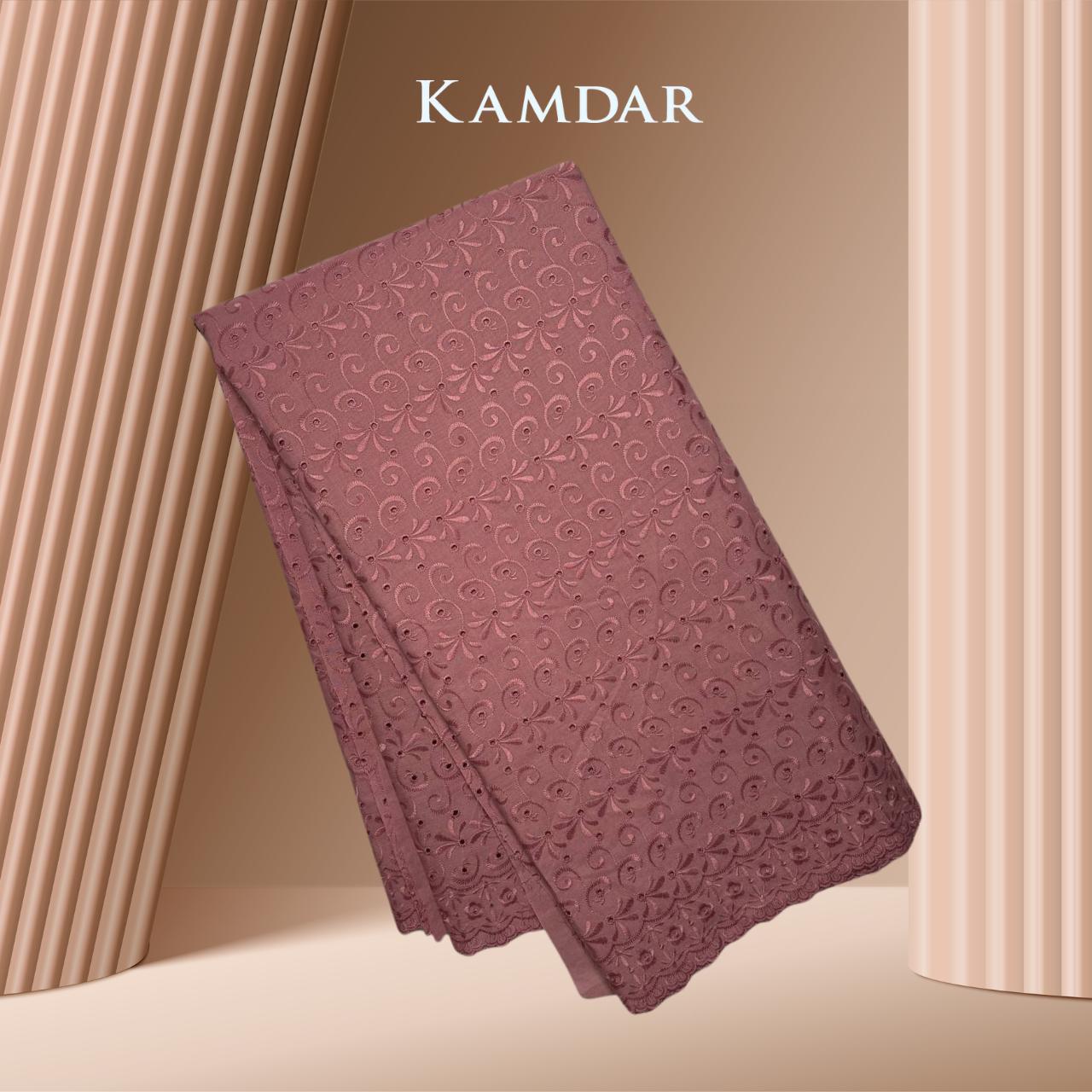 Ring Cut Border TC Embroidery Bidang 44'' Open Meter Cotton Cambric Chikan Moden Raya 2024 Kain PasangModen Terbaru 2024 Style Murah Estetika bergaya Raya Tema Raya Baju Kurung Terlaris Sof