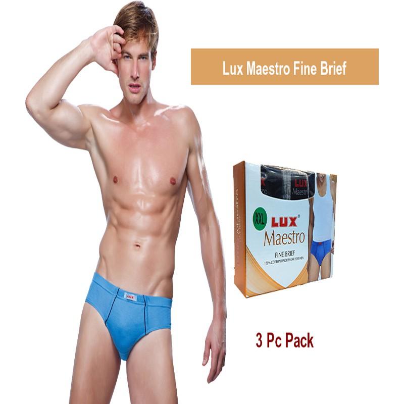 Lux Maestro Men Cotton Brief 3 Pcs/Pack