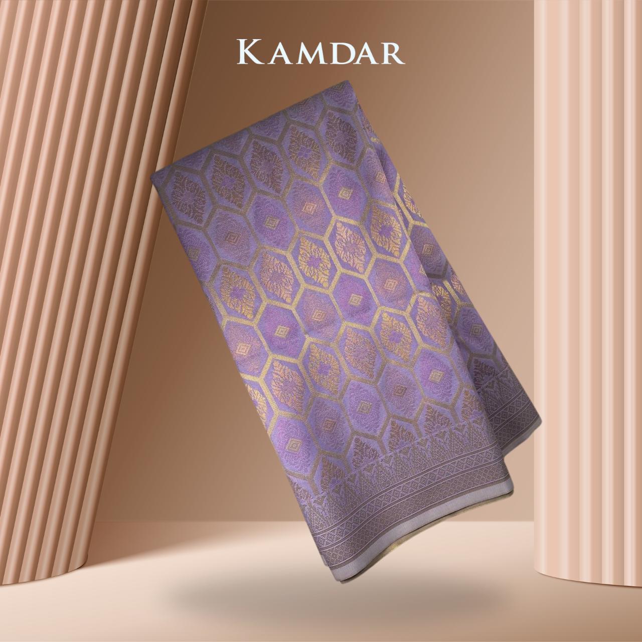 Honeycomb Metallic Songket 44"