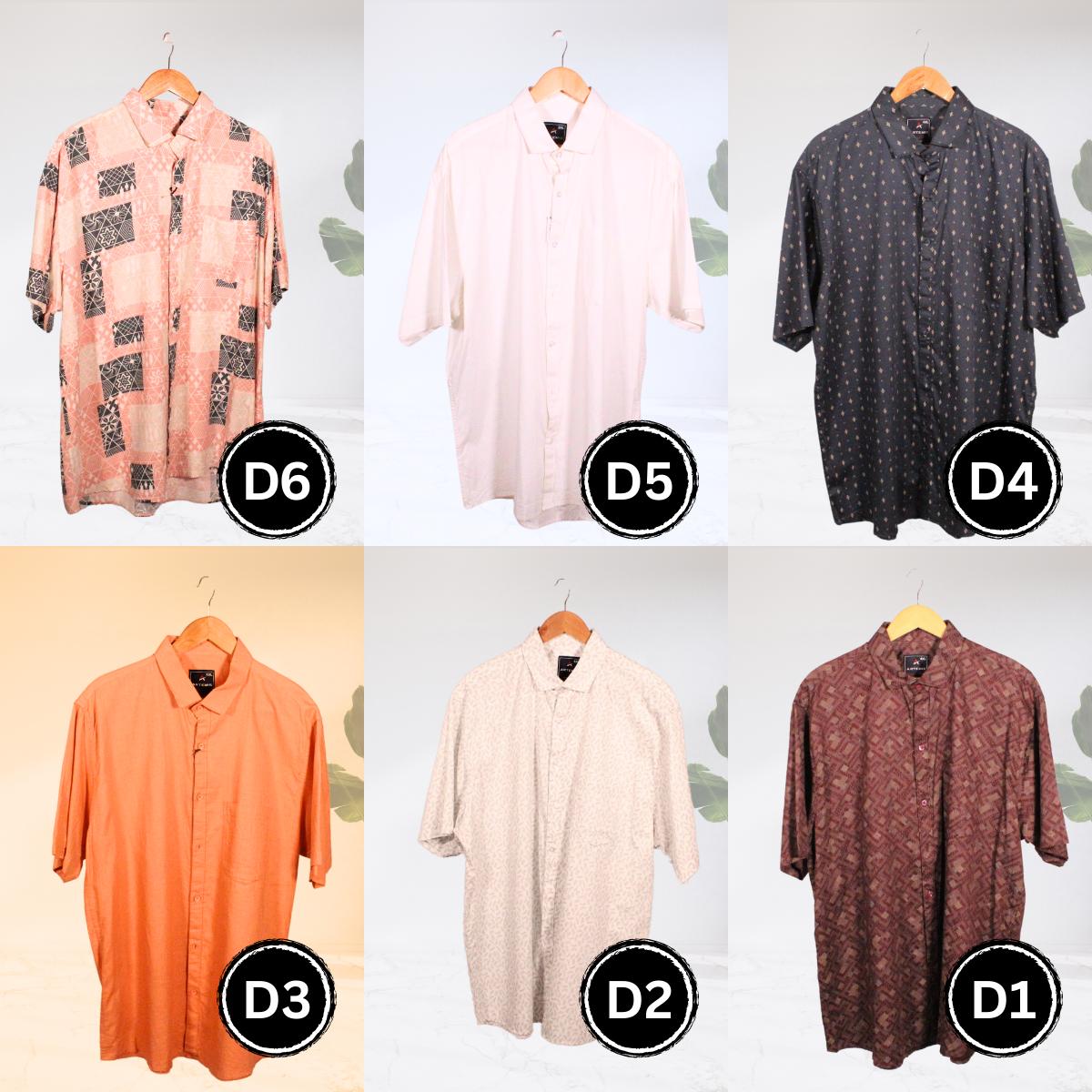 Men Short Sleeve Plain Shirt