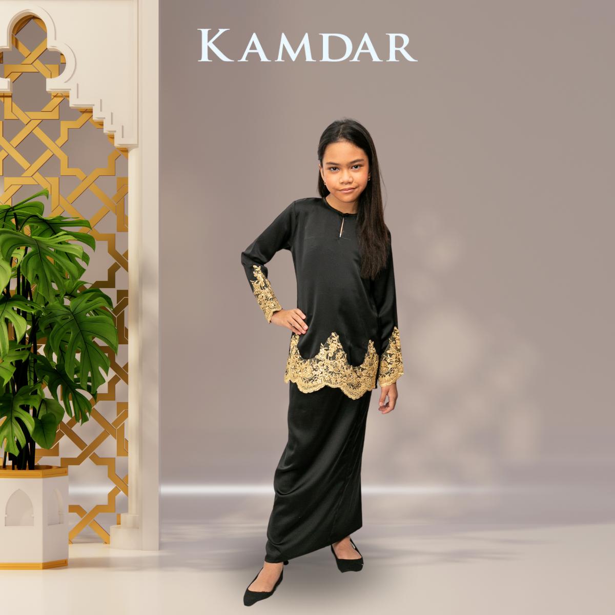 KAMDAR Fitri Moden Kedah Muslimah Baju Kurung Fabric Elmeno with Lace stylish Raya 2024 Perempuan Baju Kurung Modern Terbaru 2024 Style Murah Aesthetic Elegant Kanak-kanak Perempuan