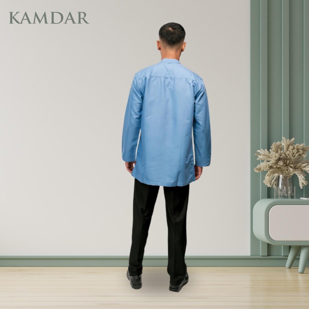 Men's Long Sleeve Kurta with Mandarin Collar