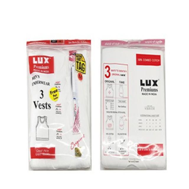 Lux Premium Men Innerwear Vest 3Pcs/Pack