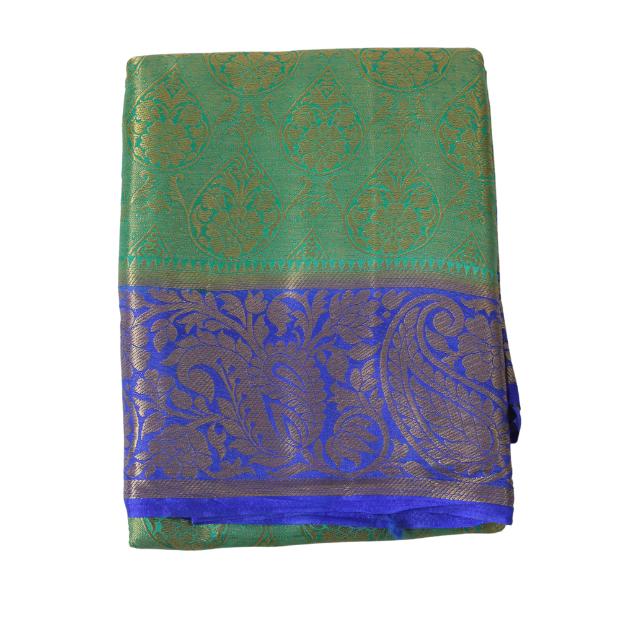Copper Brocade Saree with Tassel