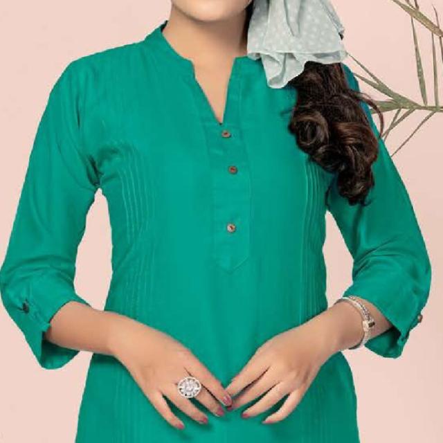 Krishana Heavy Rayon Print with Embroidery Kurti Top