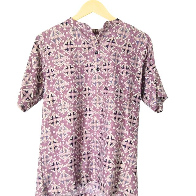 KAMDAR Printed Kurti/Top With Mandarin Collar 3 Button for Women (M-3XL) Plus Sizes Gaya Kasual Lengan Trendy & Selesa Kurti Murah