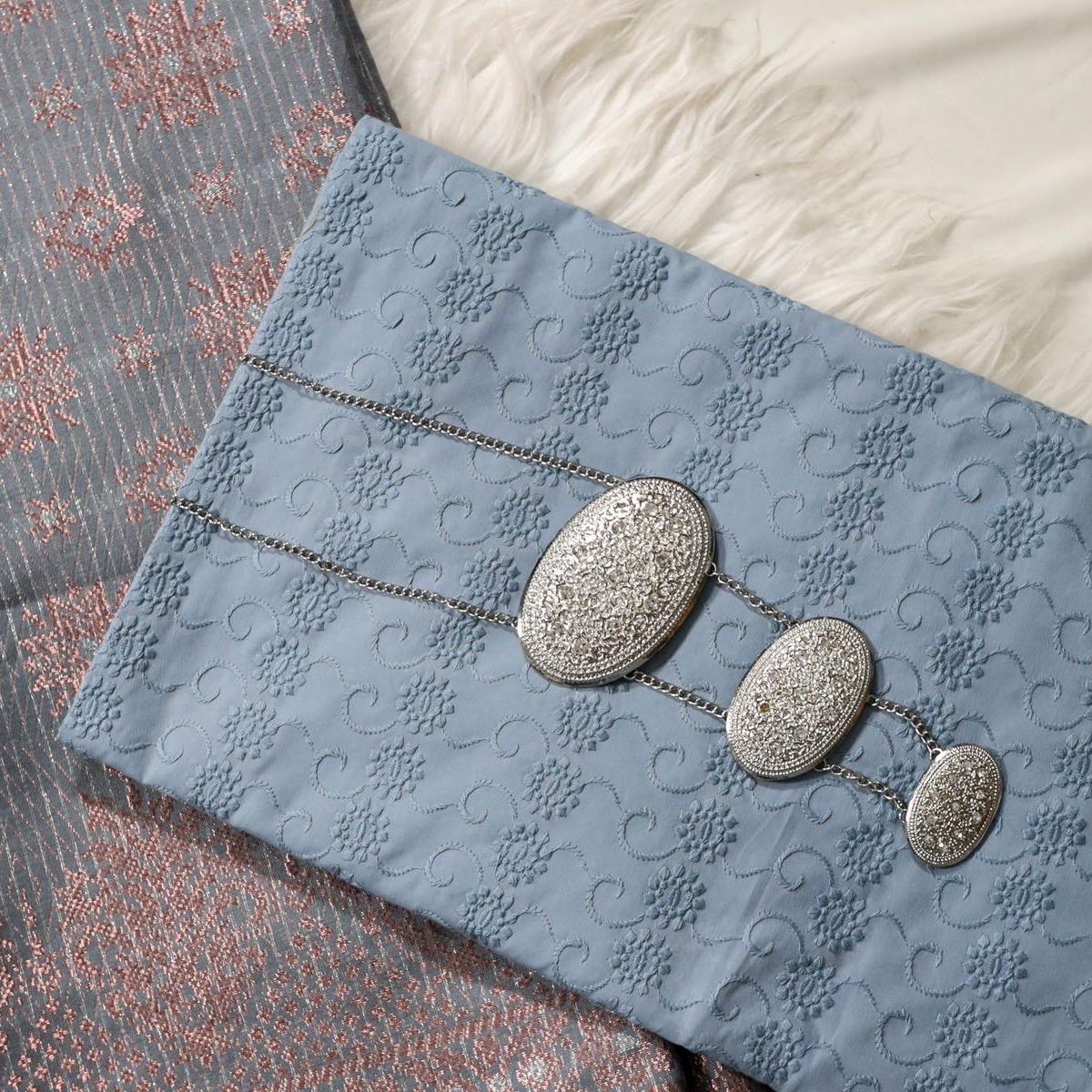 SET KAIN COTTON EYELET DAN MATCHING SONGKET