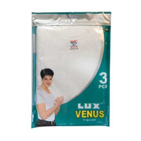 Lux Venus Men Innerwear T-Shirt White 3Pcs/Pack