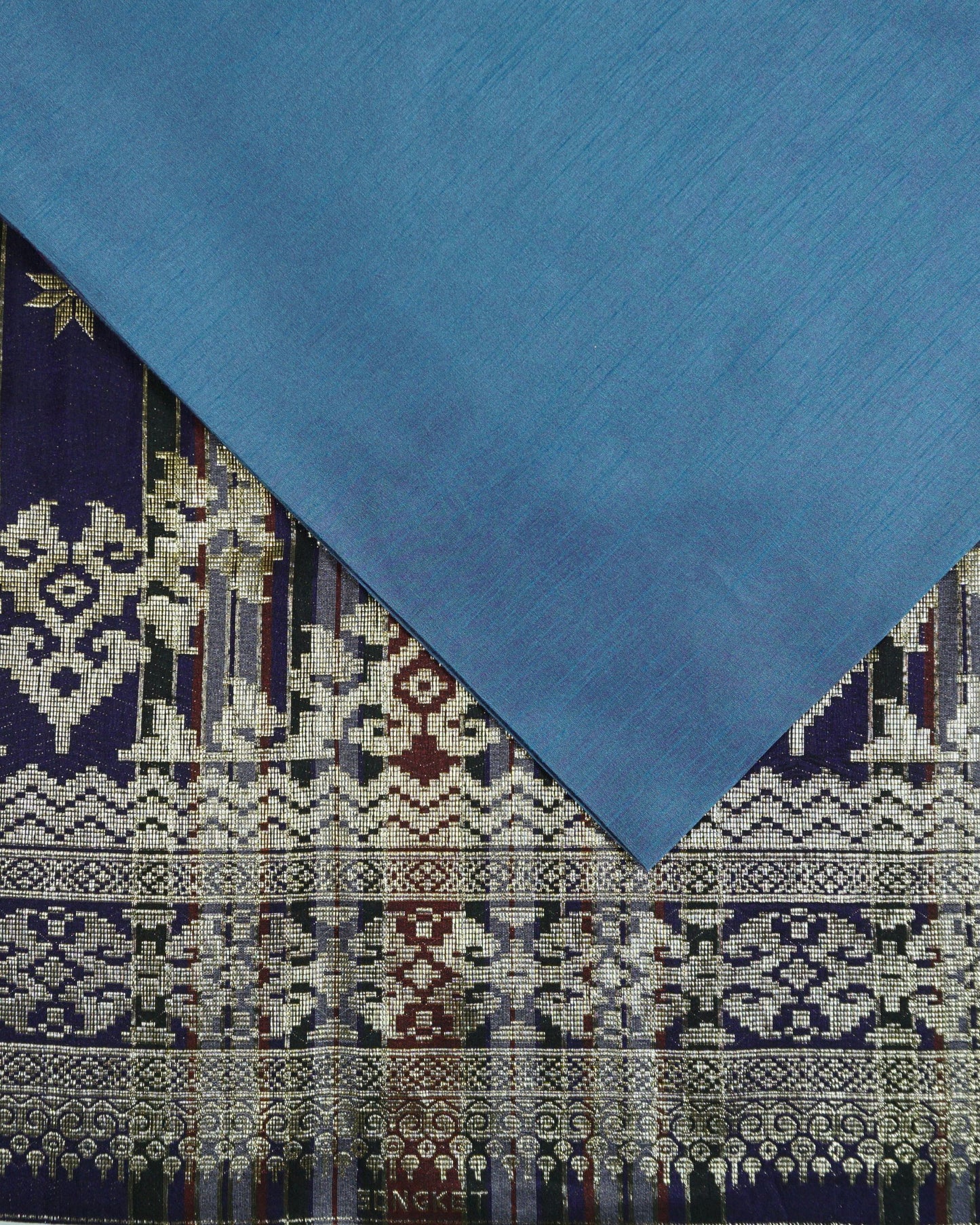 Metallic Gold Songket with Lucio Plain Dupion Combo Set