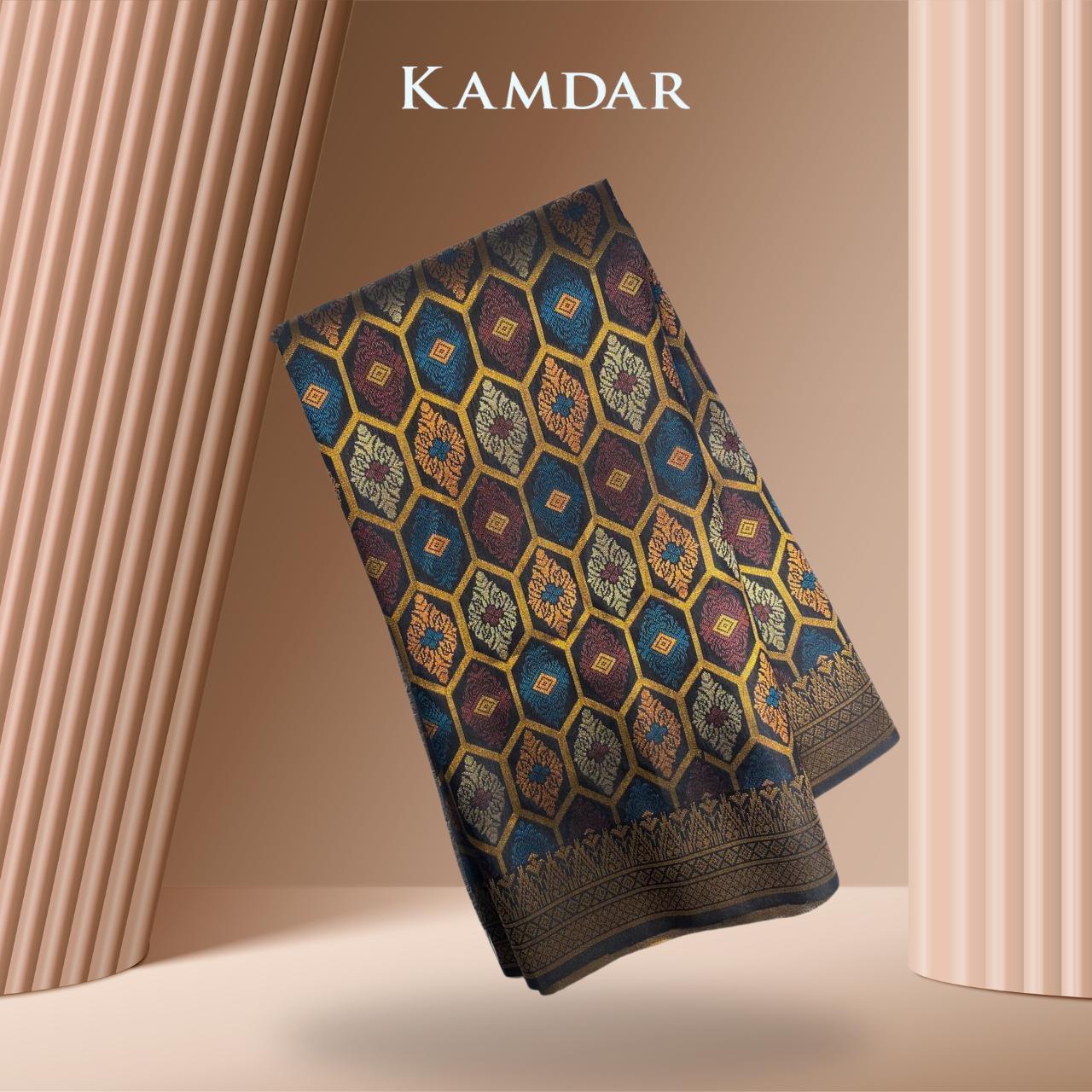 Honeycomb Metallic Songket 44"