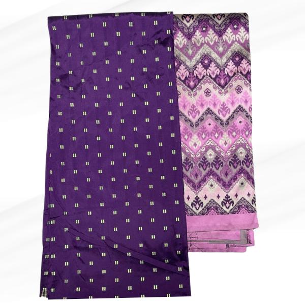 Tafetta Meena Butti and Ikkat Jacquard Combo Set