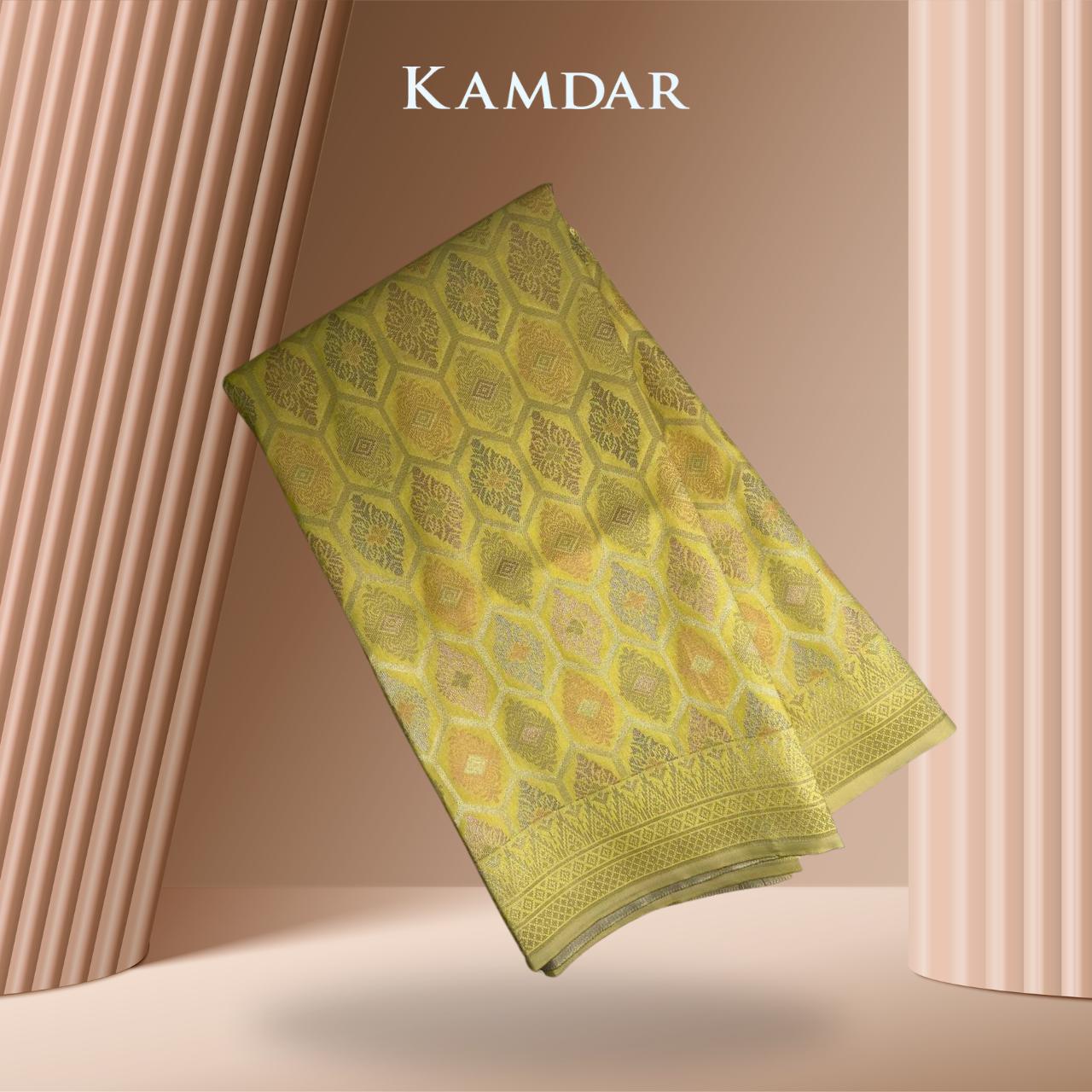 Honeycomb Metallic Songket 44"